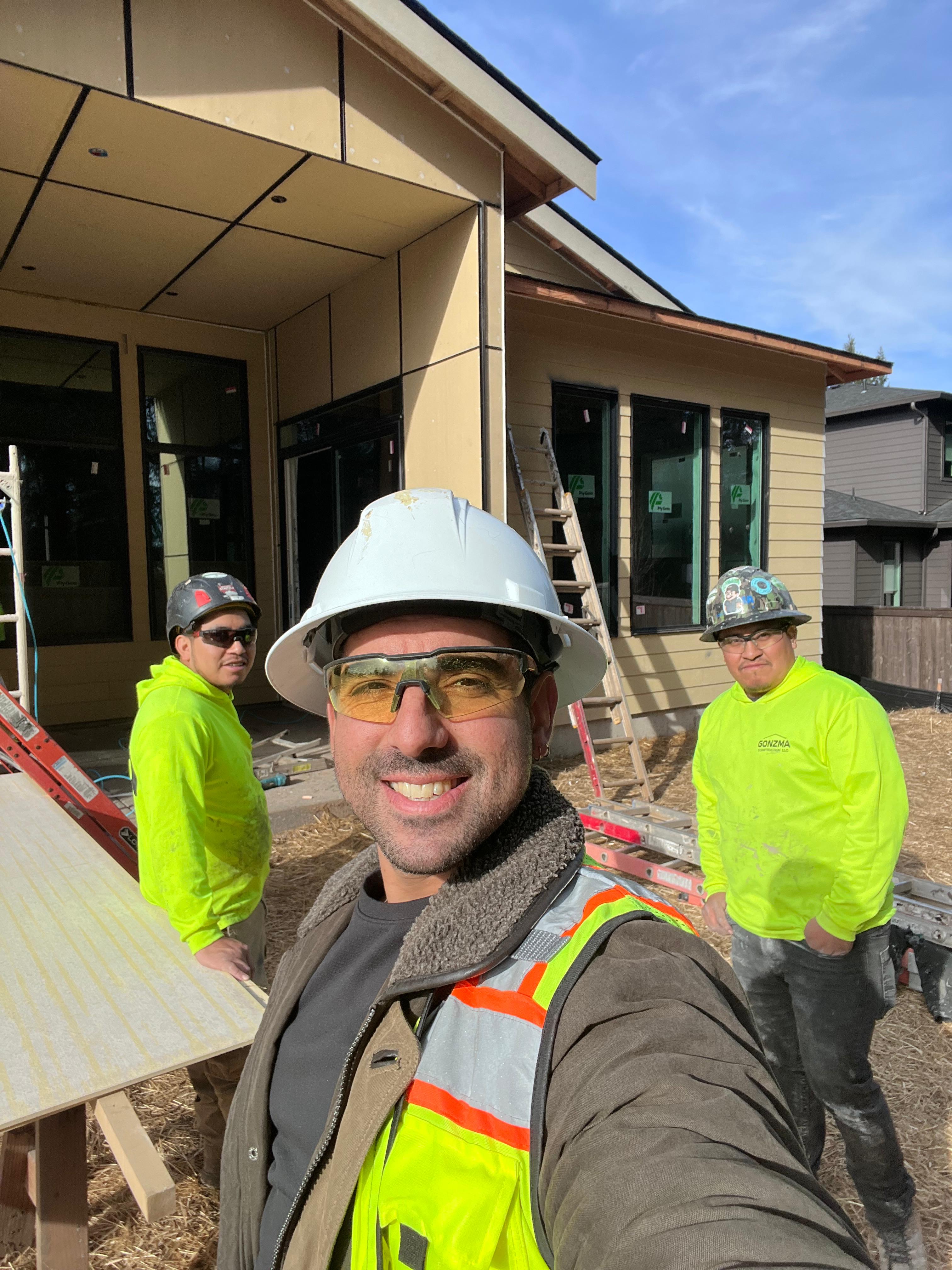 Andres Monardes with the Gonzma crew on-site
